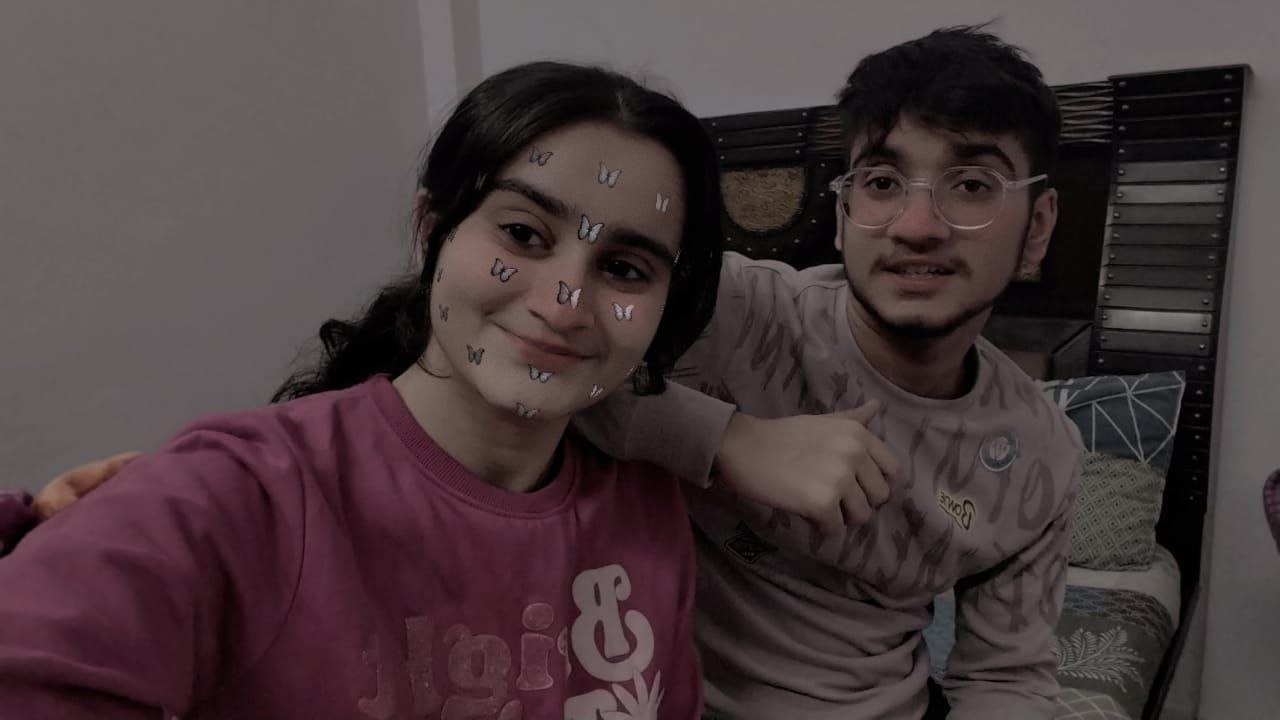 Payal with her brother